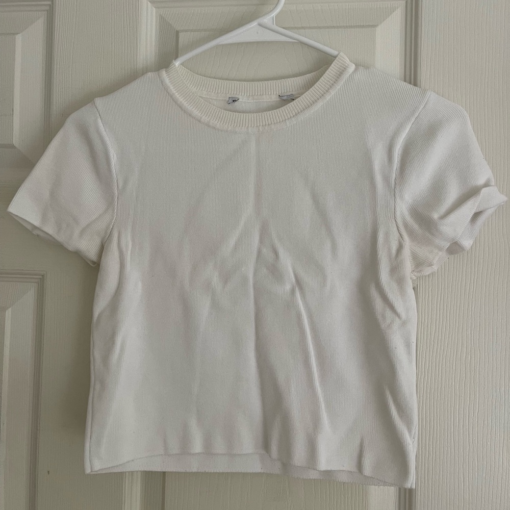 White Cropped Zara Top